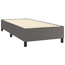Acheter vidaXL Sommier à lattes lit matelas 100x200 cm Similicuir Gris