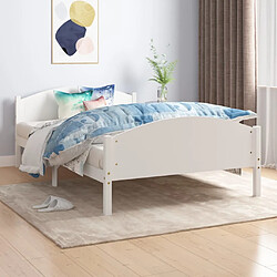 VIDAXL Cadre de lit en pin - 160x200 cm - Blanc
