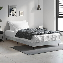 vidaXL Cadre de lit sans matelas gris béton 90x190 cm