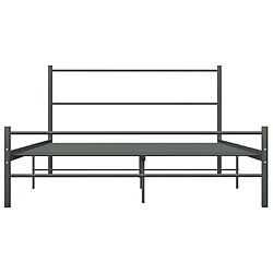 Avis vidaXL Cadre de Lit Métal Gris 160x200