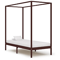 VIDAXL Cadre de lit baldaquin 100x200 cm - Bois massif