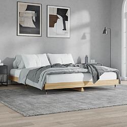 vidaXL Cadre de lit sans matelas chêne sonoma 140x200 cm