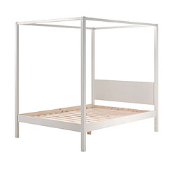 Mes Lit à baldaquin 140x200 cm - Blanc