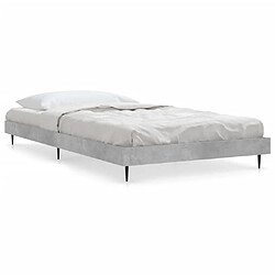 vidaXL Cadre de lit sans matelas gris béton 90x190 cm