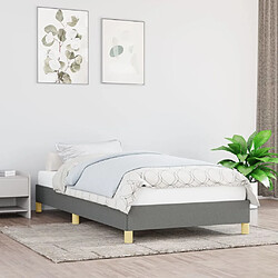 VidaXL Cadre de lit sans matelas gris foncé 90x190 cm tissu