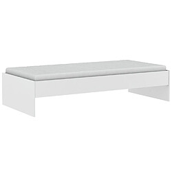 Pegane Lit simple enfant - Blanc mat 90x200