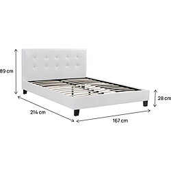 Avis Habitat Et Jardin Lit double en pvc Julia - 160 x 200 cm - Blanc