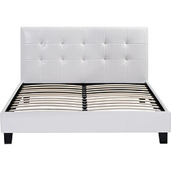 Acheter Habitat Et Jardin Lit double en pvc Julia - 160 x 200 cm - Blanc