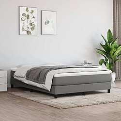 VidaXL Cadre de lit sans matelas - Gris foncé