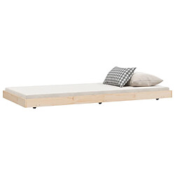 Avis vidaXL Cadre de lit - 90 x 190 cm - Pin massif
