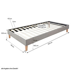 Avis Homestyle4U Lit capitonné avec matelas sommier 90x200