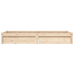 Acheter VIDAXL Cadre de lit avec tiroirs - Bois massif