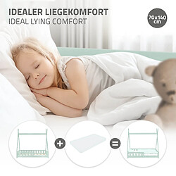 Lit d'enfant tipi 70x140 cm menthe ML-Design