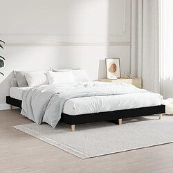 Acheter vidaXL Cadre de lit sans matelas noir 140x190 cm bois d'ingénierie