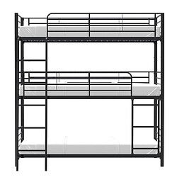 Avis Cstore Trio lits superposés - Métal noir