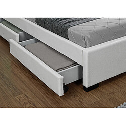 Avis Concept Usine Lit coffre avec led 160 x 200 cm blanc ENFIELD
