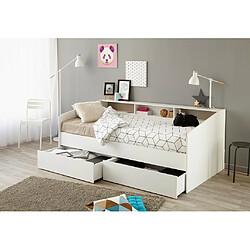 But Lit Banquette SLEEP - Blanc 90x200 cm