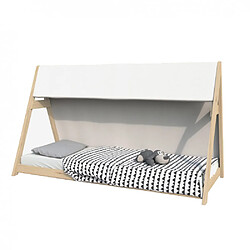 Le Quai Des Affaires Lit cabane TIPI 90x190 + 1 toile + 1 sommier / Brut