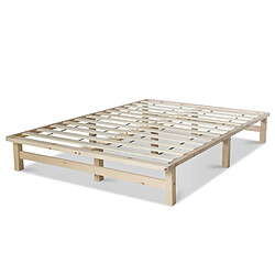 HOMESTYLE4U Lit Double Futon 140x200 cm - Pin massif