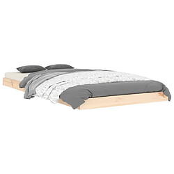Avis vidaXL Cadre de lit sans matelas - 90x190 cm Bois de pin