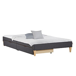 Homestyle4U Lit capitonné avec matelas - 90x200 cm Lit capitonné avec deux tiroirs - Matériaux de qualité - Dimensions pratiques - Esthétique et fonctionnel