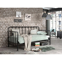 MES Lit banquette avec sommier - Noir