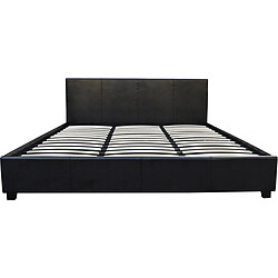 Habitat Et Jardin Lit double avec coffre Carla - 160 x 200 cm - Noir pas cher