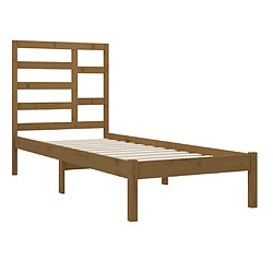 Avis vidaXL Cadre de lit sans matelas - Marron miel 100x200 cm