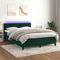 VidaXL Sommier à lattes LED Vert foncé 140x200 cm