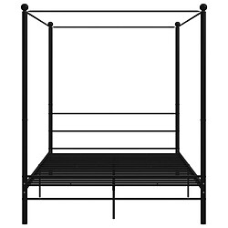 Acheter vidaXL Cadre de lit à baldaquin sans matelas noir 160x200 cm métal