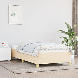 vidaXL Cadre de lit sans matelas crème 90x190 cm tissu