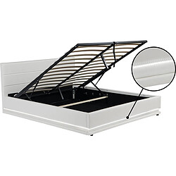 Avis Habitat Et Jardin Lit LED avec coffre Anastasia - 140 x 190 cm - Blanc