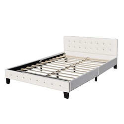 KING OF DREAMS Lit avec sommier 160x200 cm - Blanc
