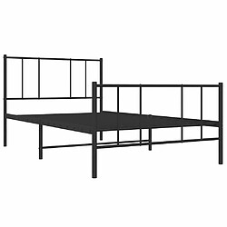 Avis VIDAXL Cadre de lit en métal noir - 90x190 cm