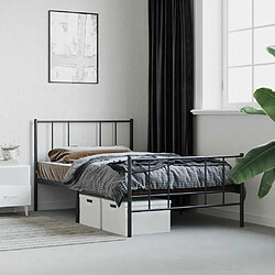 Acheter VIDAXL Cadre de lit en métal noir - 90x190 cm