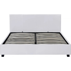 Habitat Et Jardin Lit double avec coffre Carla - 160 x 200 cm - Blanc pas cher