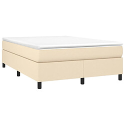 Avis vidaXL Cadre de lit sans matelas 140x190 cm - Crème