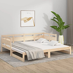 Acheter VIDAXL Lit coulissant 2x(90x190) cm - Bois de pin massif