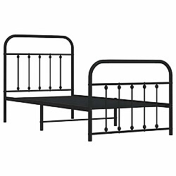 Avis vidaXL Cadre de lit métal 90x200 cm - Noir