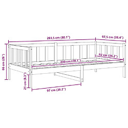Acheter vidaXL Blanc 90x200 cm