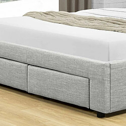 Meubler Design - Lit Hyde 160x200 cm - Gris pas cher