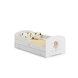 HT MEUBLES Lit enfant 160x80 - Fée rose