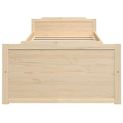 Acheter Vidaxl VIDA XL Cadre de lit pin massif - 90x200 cm