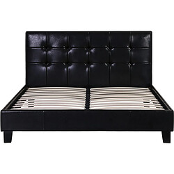 Acheter Habitat Et Jardin Lit double en pvc Julia - 140 x 190 cm - Noir