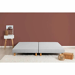 Deko dream Sommier à lattes tapissier 2x90x200 - Gris