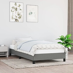 VIDAXL Cadre de lit sans matelas - Gris foncé 80x200 cm Tissu