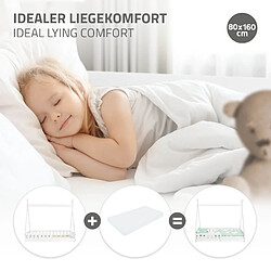 ML-Design Lit Tipi Enfant - Blanc 160x80 cm