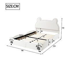 Avis KOMHTOM Lit double enfant - Blanc