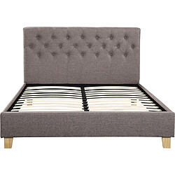 HABITAT ET JARDIN Lit Emmy 160x200 cm - Taupe