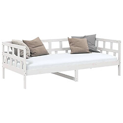Avis VIDAXL lit de jour blanc sans matelas